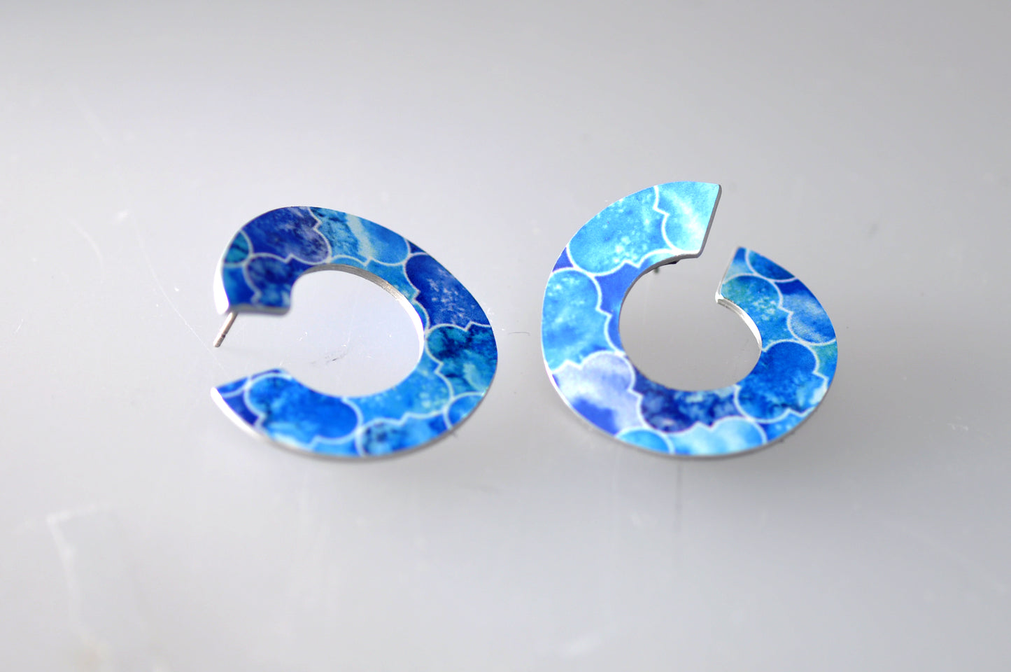 Pacman Earrings - blue