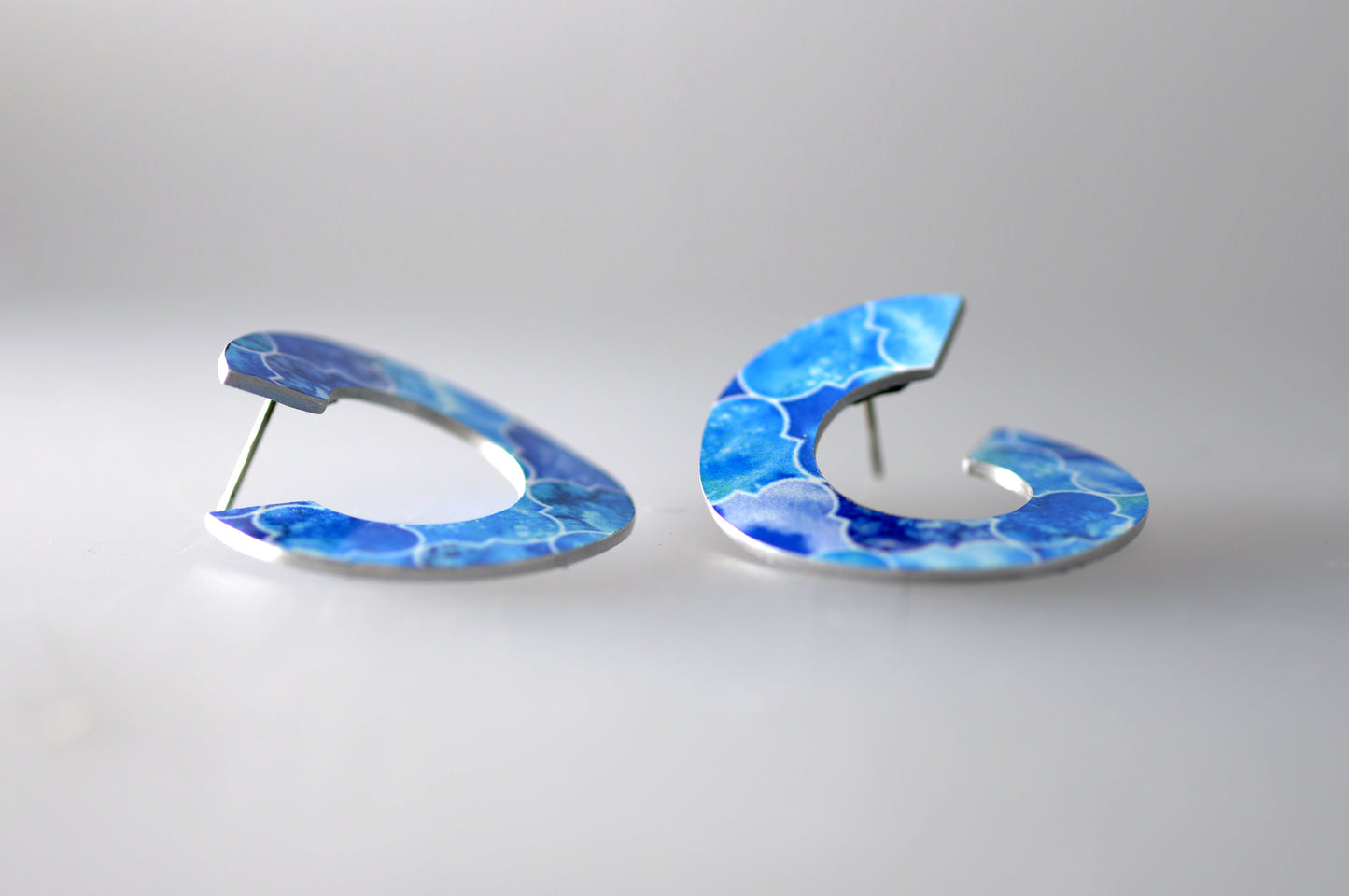 Pacman Earrings - blue