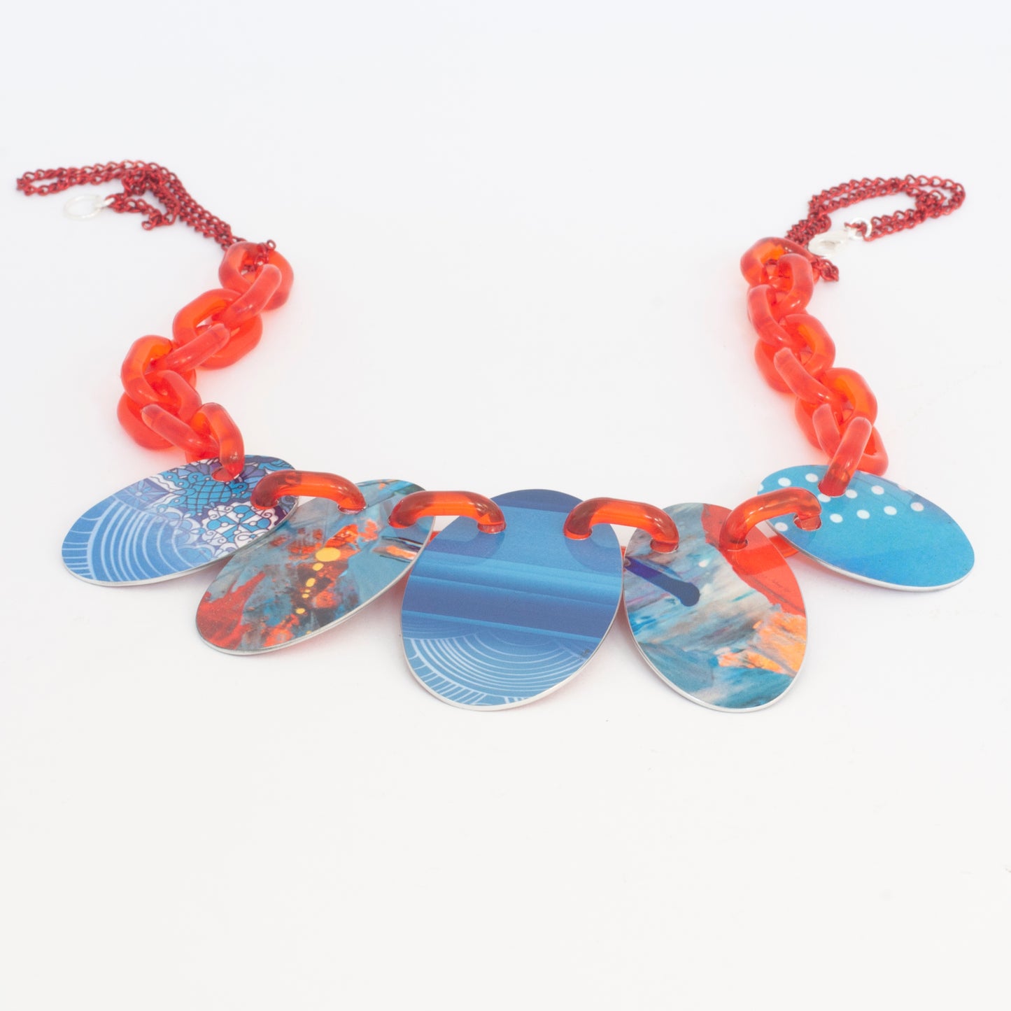 Ellipse Necklace - Red
