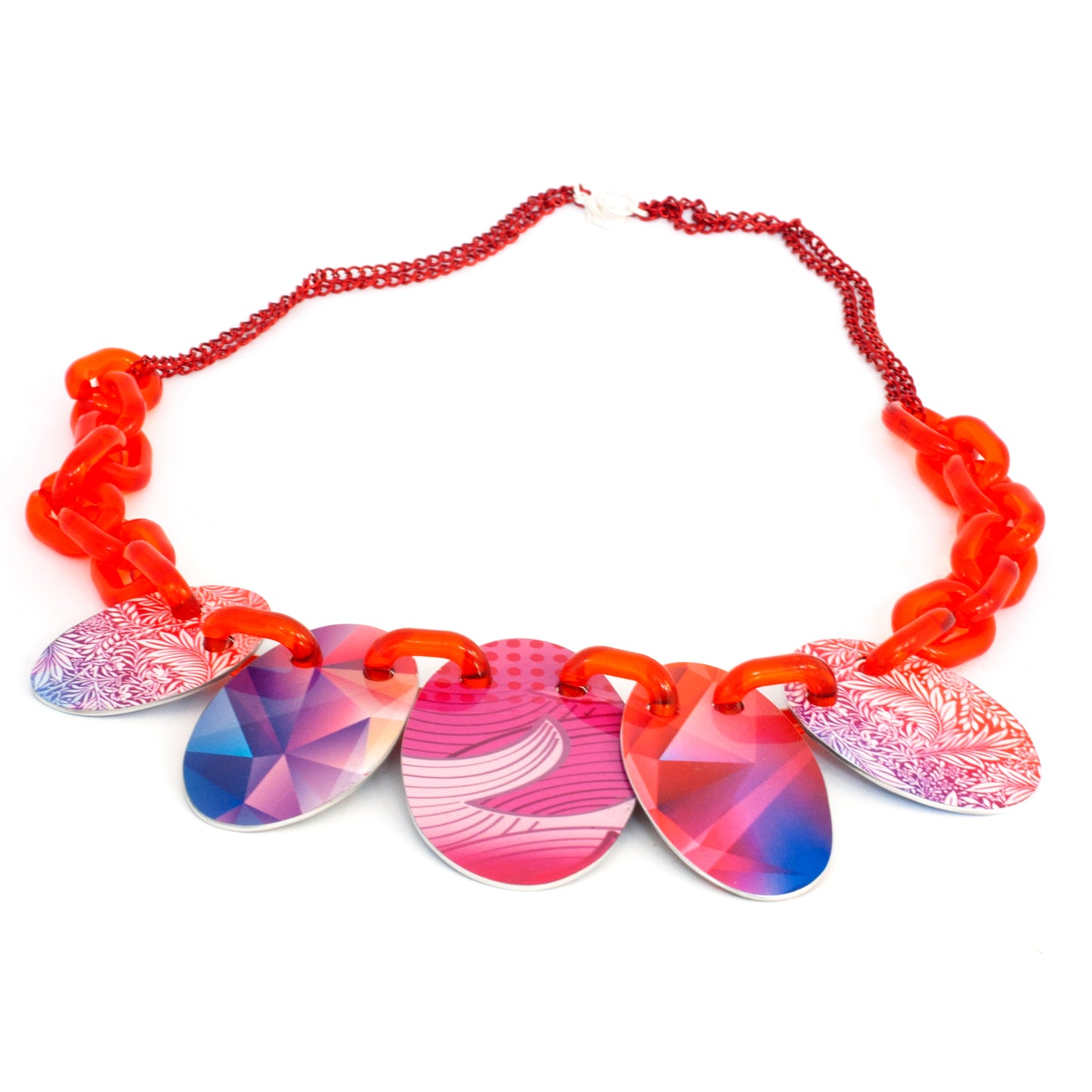 Ellipse Necklace - Red