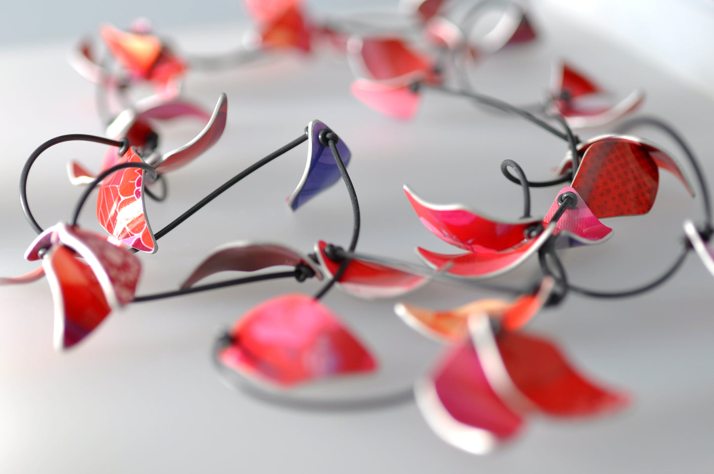 Petal Necklace - Red