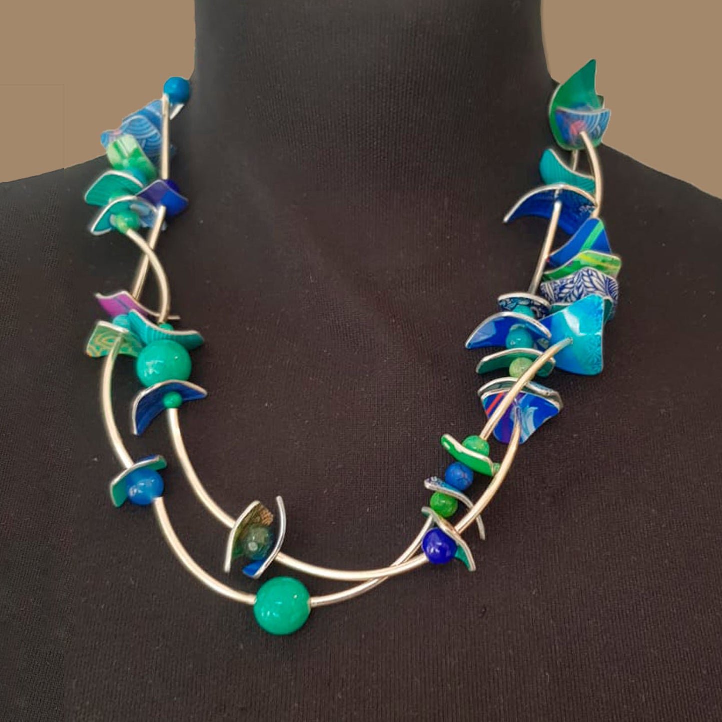 Tube Necklace - Blue