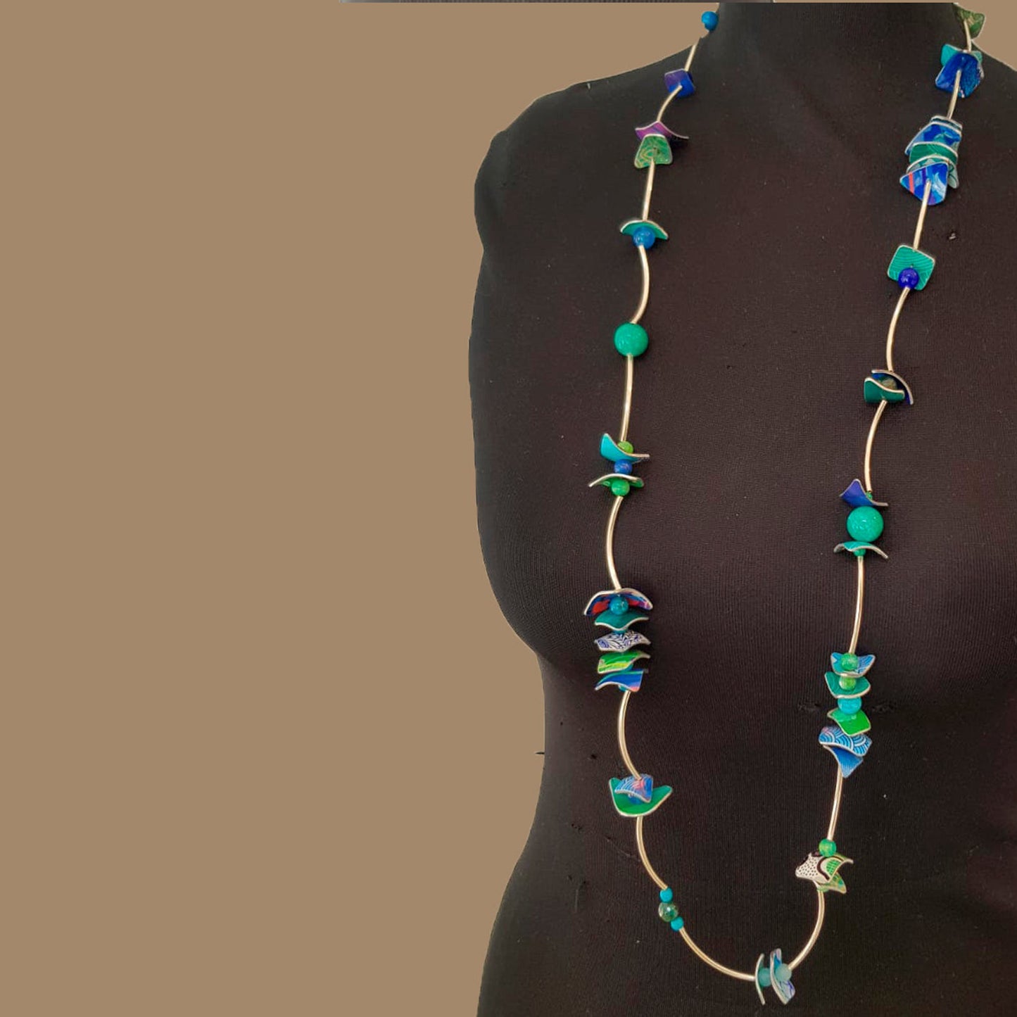 Tube Necklace - Blue