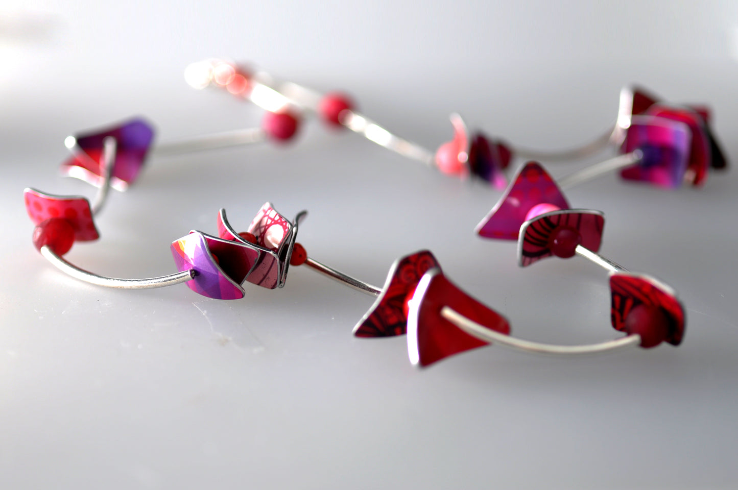 Tube Necklace - Red