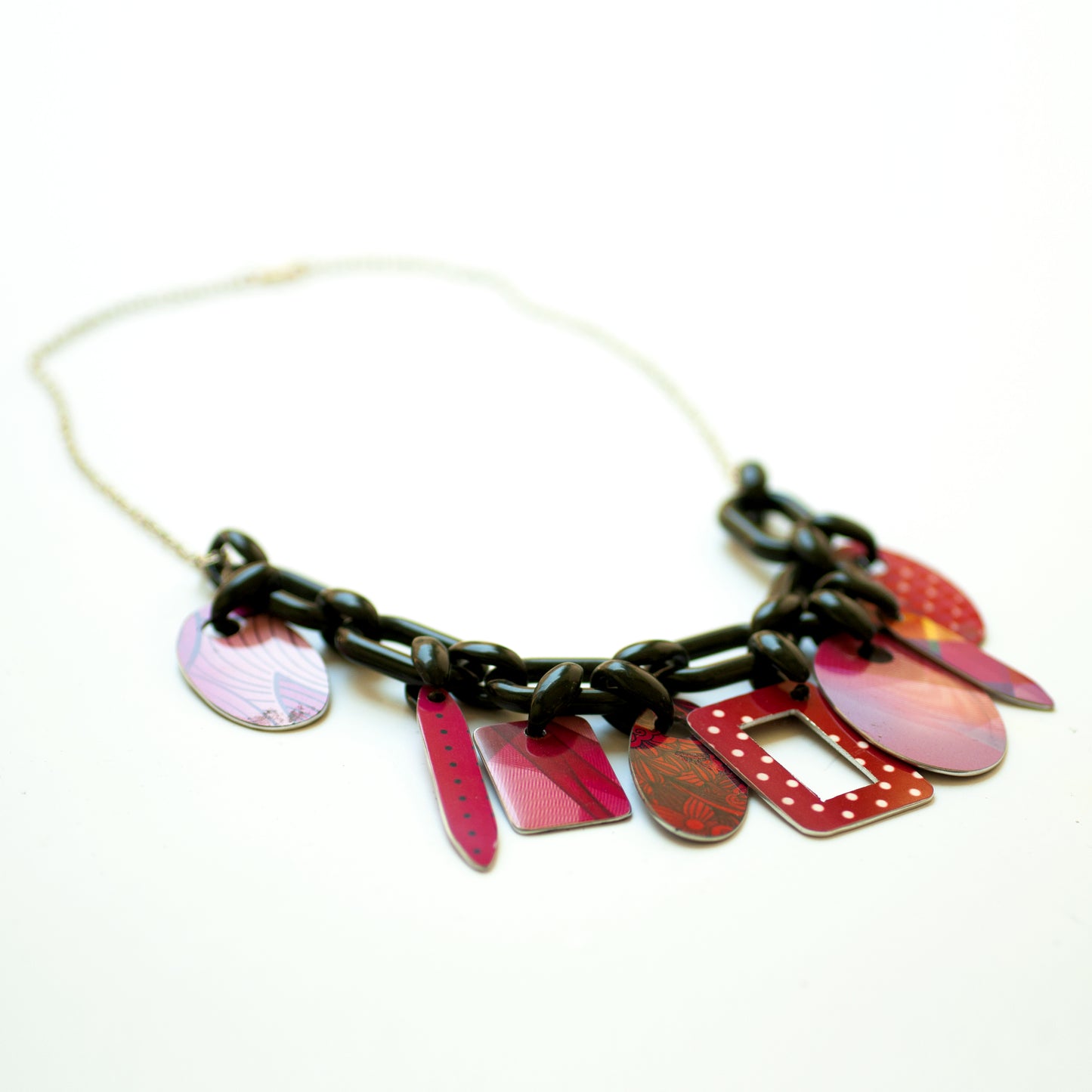 Geo shapes Necklace - Red