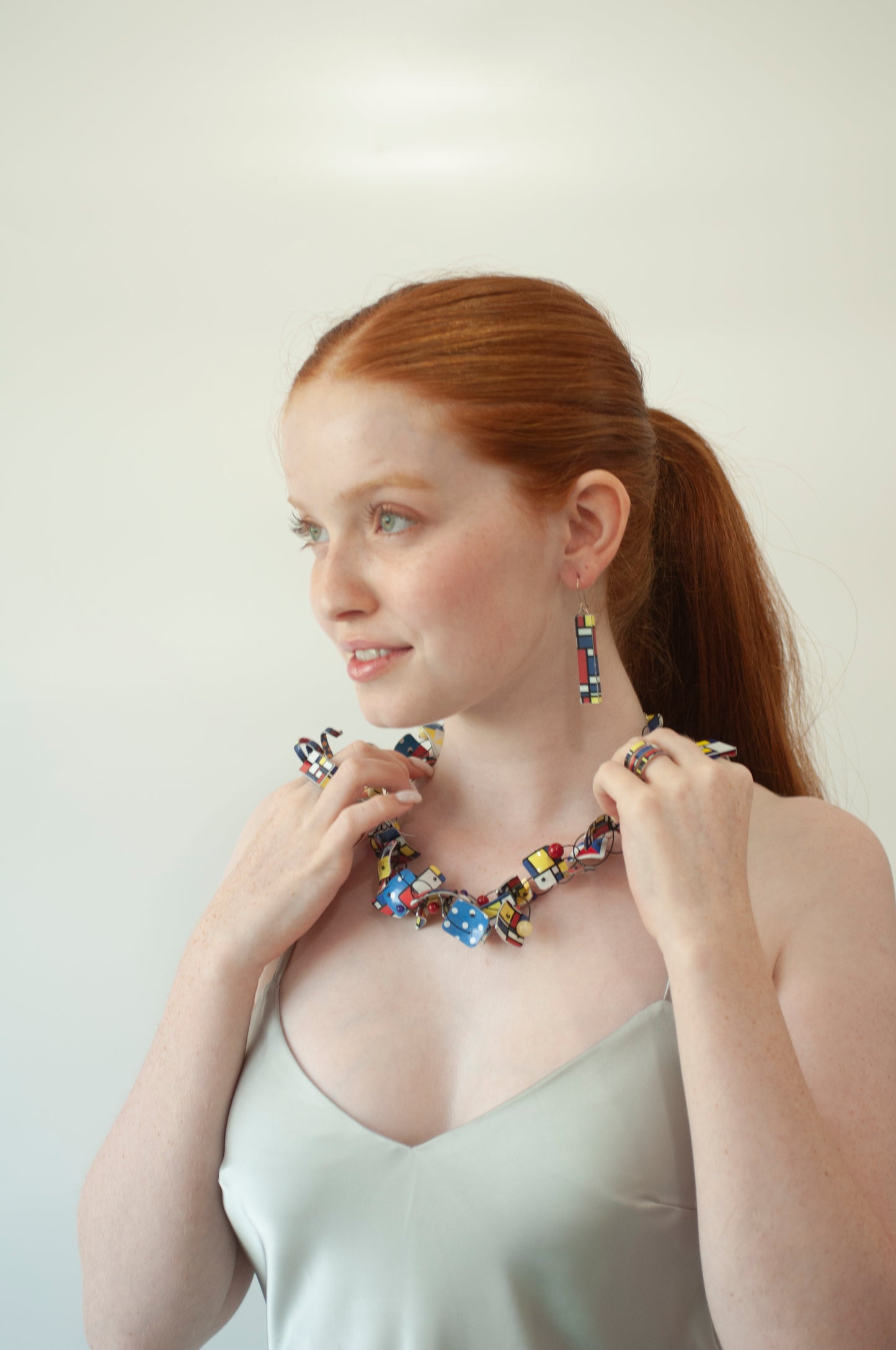 Luxe Necklace - Mondrian style