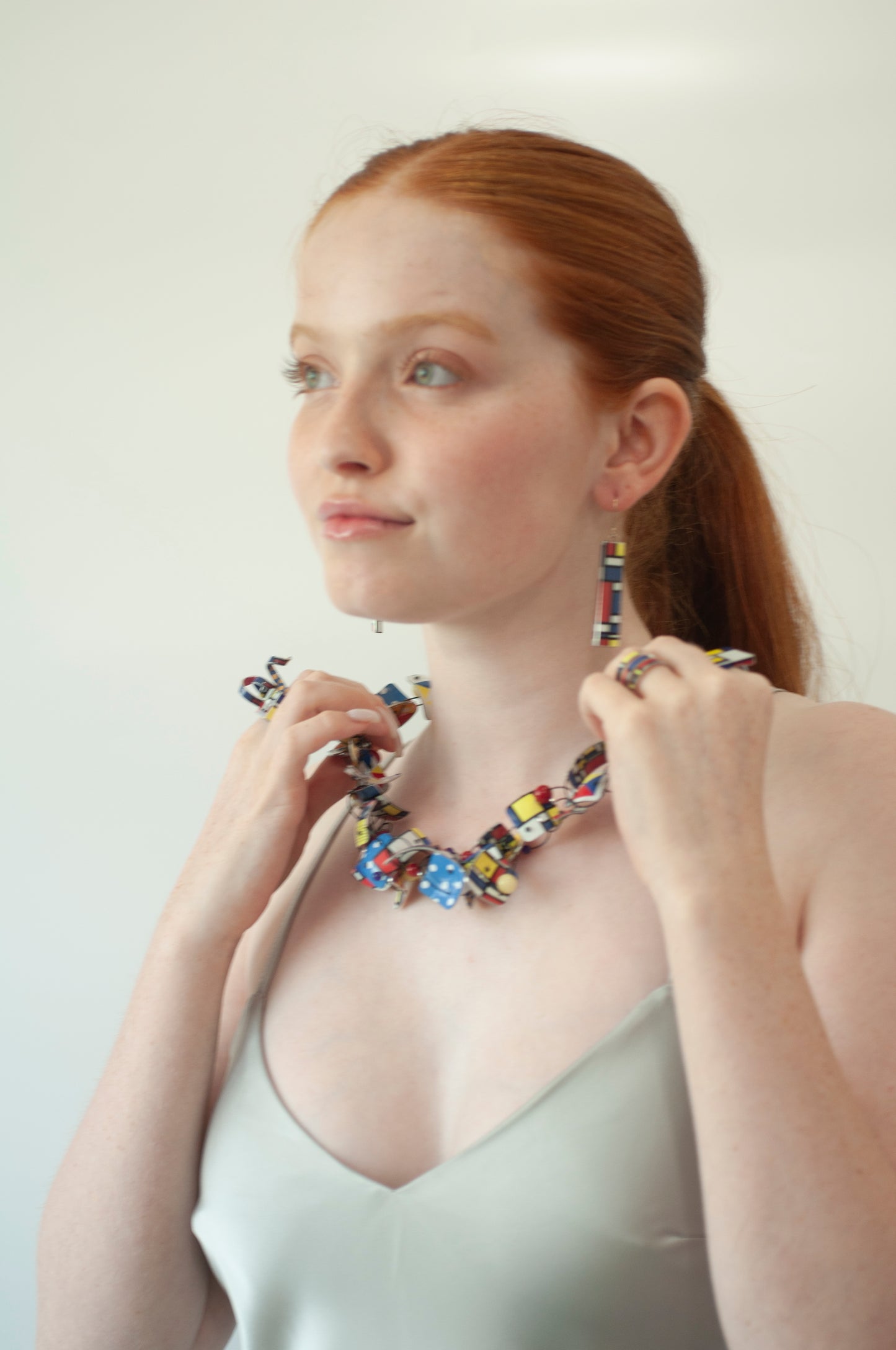 Luxe Necklace - Mondrian style