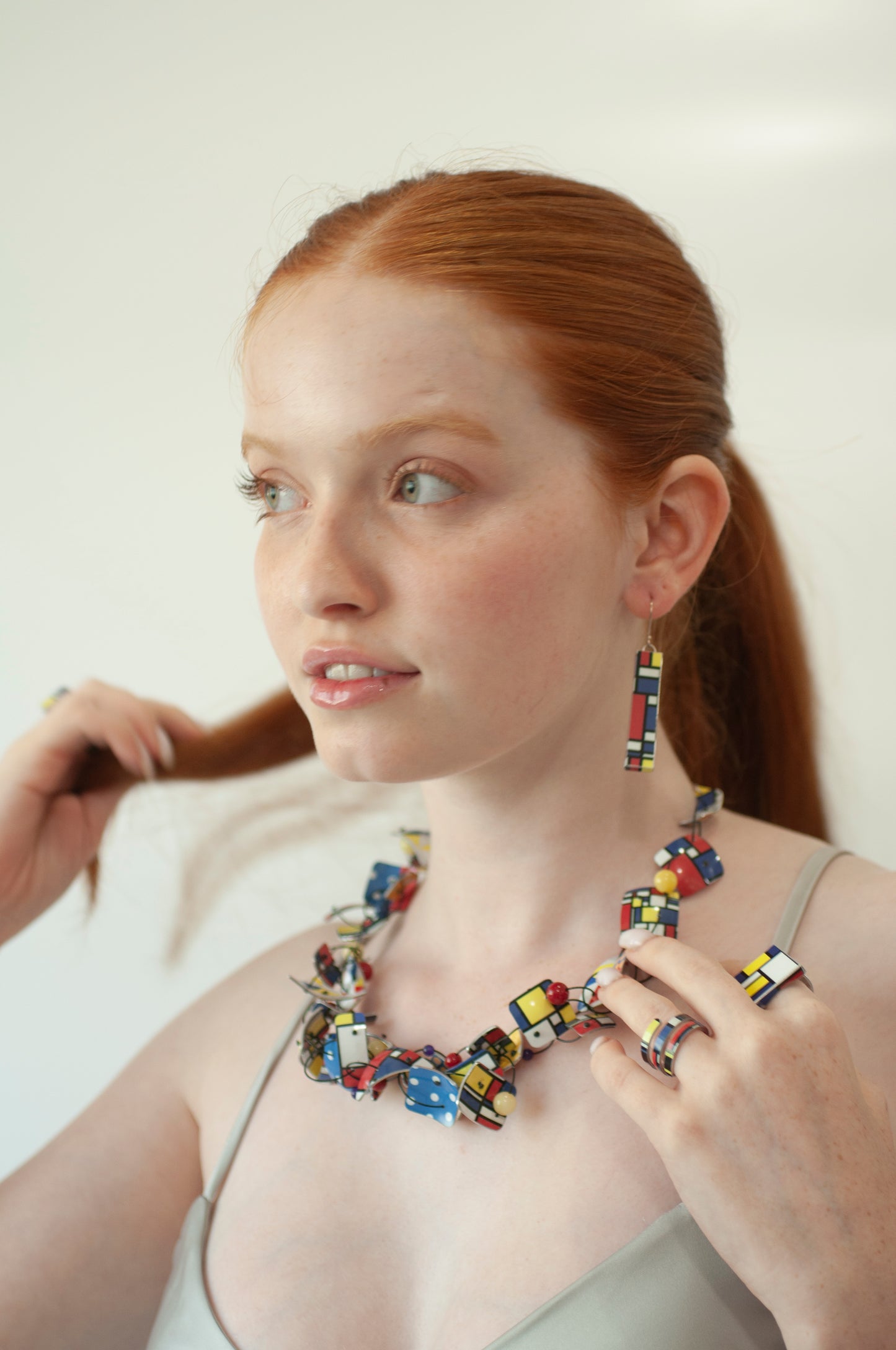 Luxe Necklace - Mondrian style