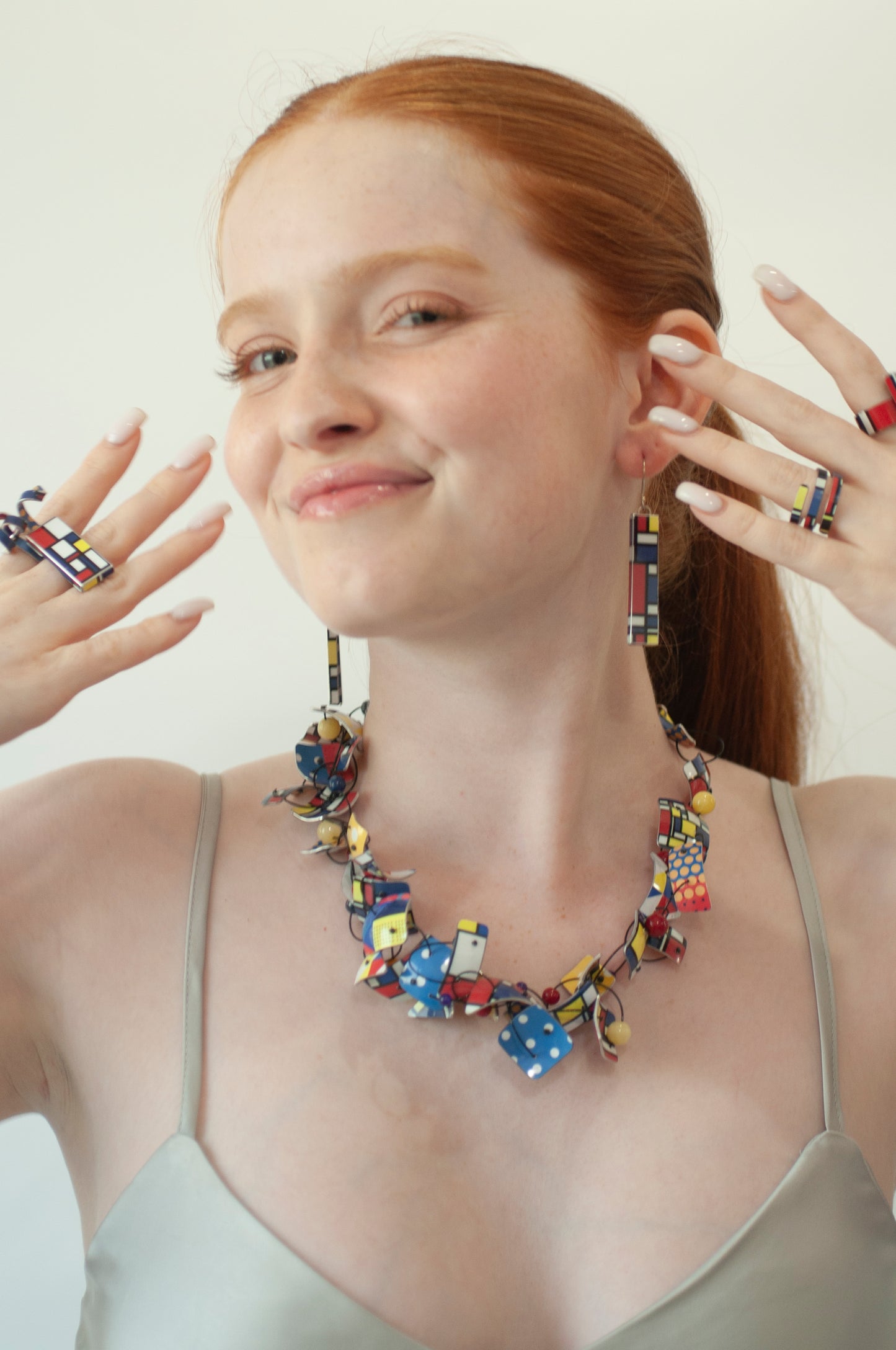 Luxe Necklace - Mondrian style