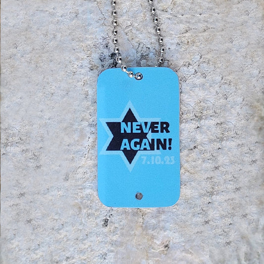 army-dog tag-never again-october-irit-luvaton