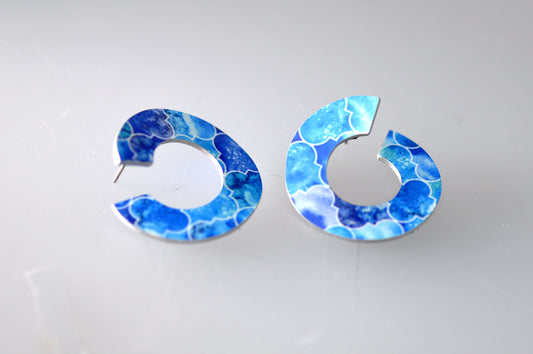 Pacman Earrings - blue