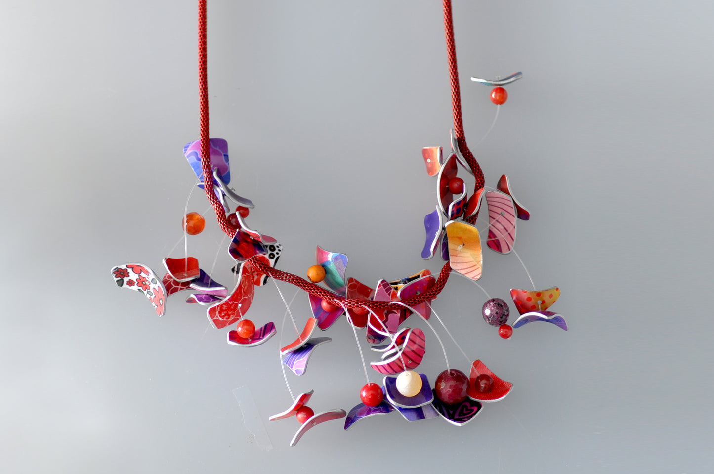 Pebbles Necklace - Red