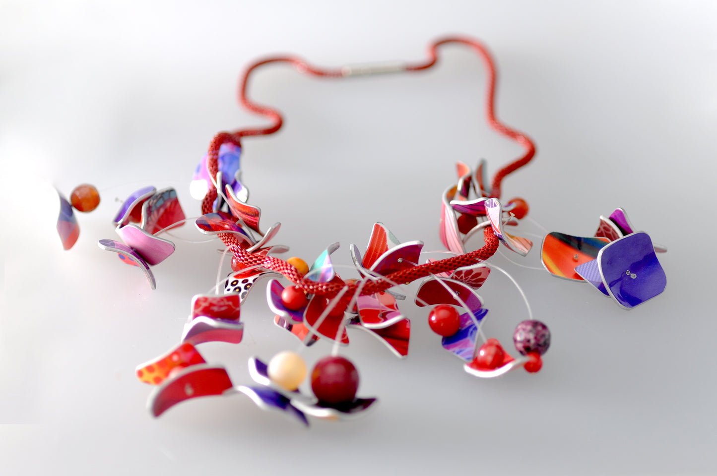 Pebbles Necklace - Red