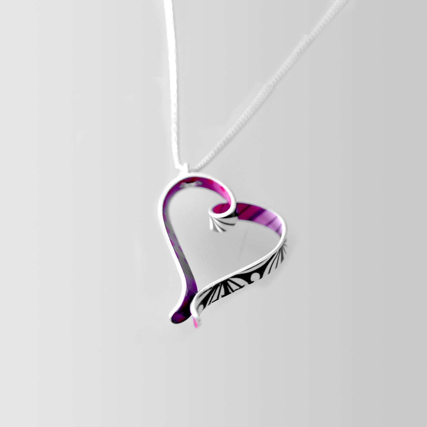 Heart Necklace - Red, Black & White
