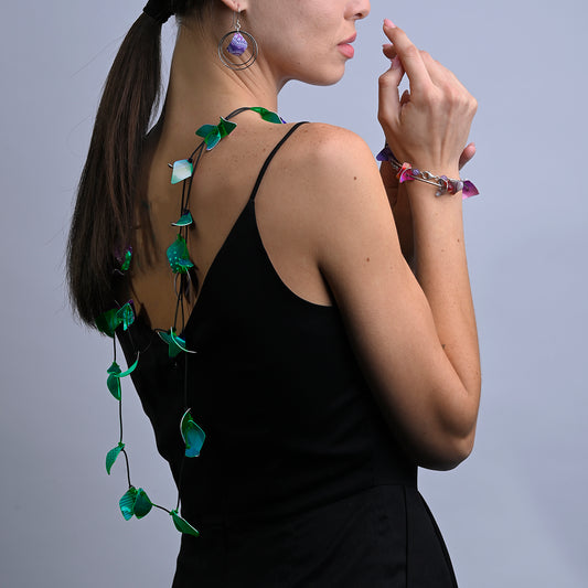 Petal Necklace - Green